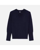 Pull en cachemire bleu marine