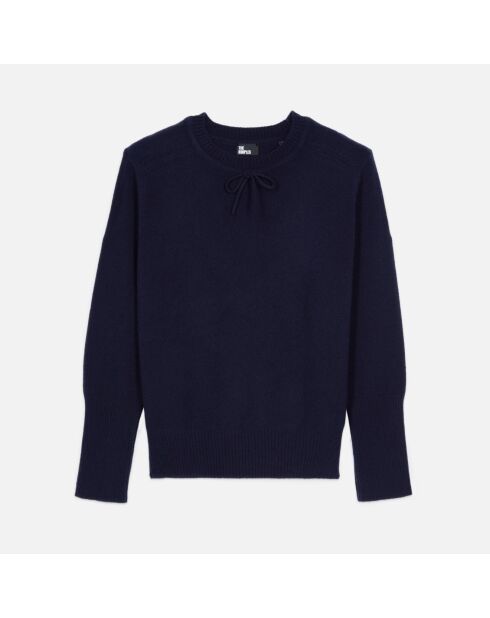 Pull en cachemire bleu marine
