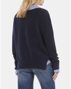 Pull en cachemire bleu marine