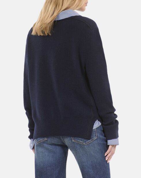Pull en cachemire bleu marine