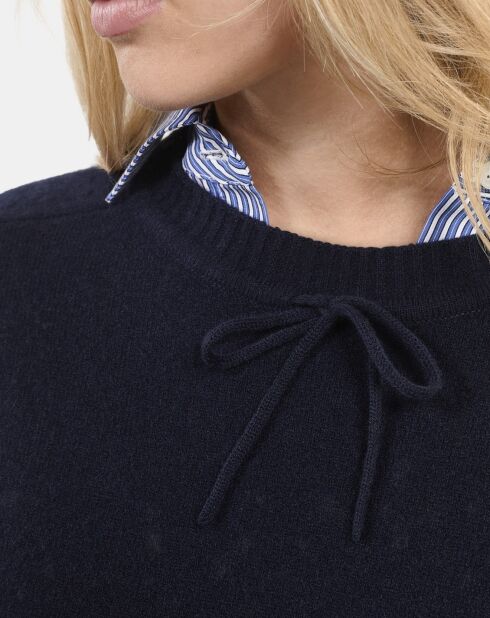 Pull en cachemire bleu marine