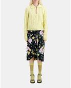 Pull en laine mélangée jaune