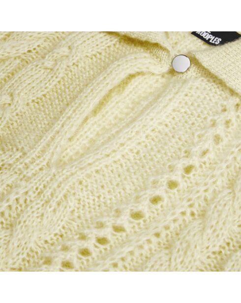 Pull en laine mélangée jaune