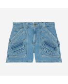 Short en denim bleu