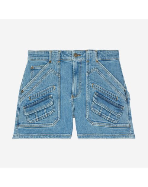 Short en denim bleu