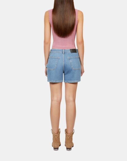 Short en denim bleu