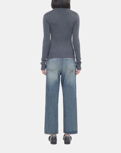 Pull en cachemire gris