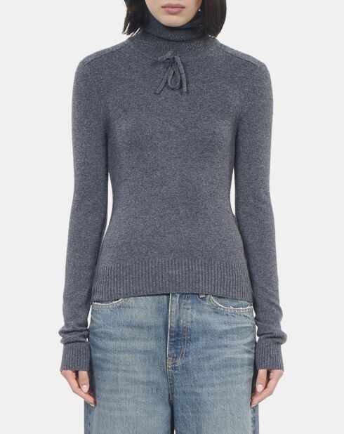 Pull en cachemire gris