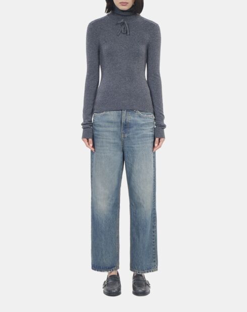 Pull en cachemire gris