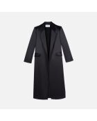 Manteau The Kooples x Carolina Ritzler en satin noir