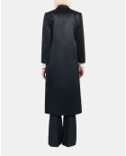 Manteau The Kooples x Carolina Ritzler en satin noir