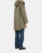 Parka à capuche kaki