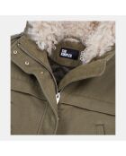 Parka à capuche kaki