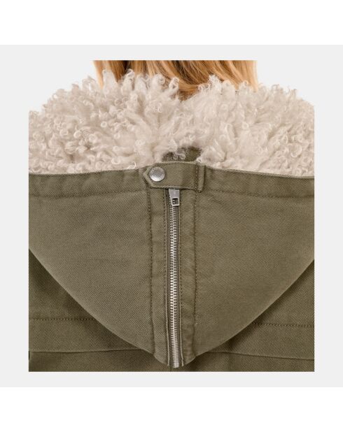 Parka à capuche kaki