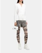 Top avec plissage écru