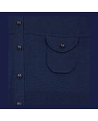 Cardigan 100% laine bleu marine