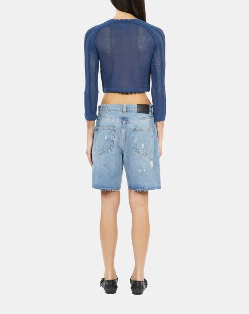 Bermuda en denim bleu