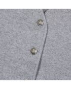 Gilet en laine avec laçage gris