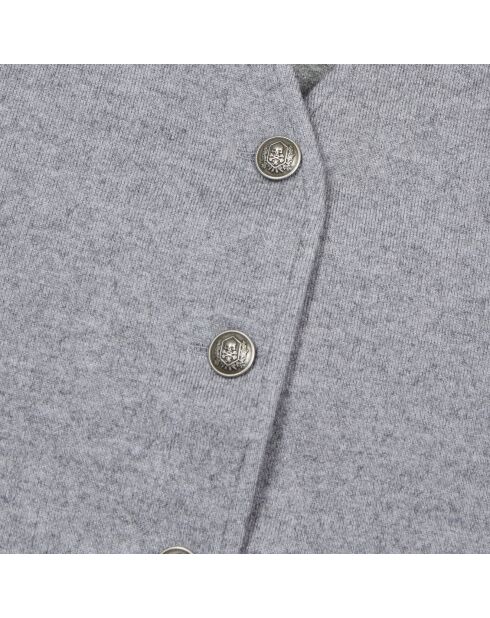 Gilet en laine avec laçage gris