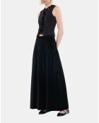 Top avec laçage noir