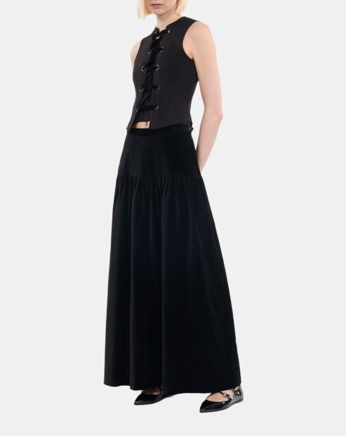 Top avec laçage noir