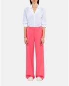 Pantalon tailleur fuchsia