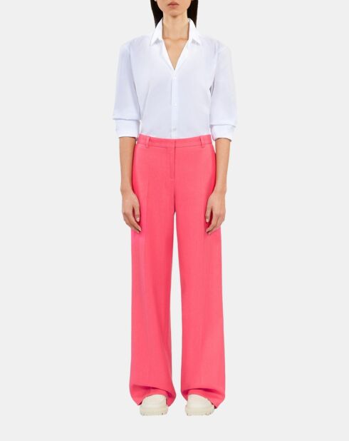 Pantalon tailleur fuchsia