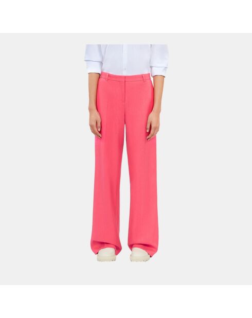 Pantalon tailleur fuchsia