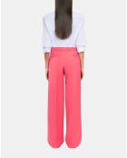 Pantalon tailleur fuchsia