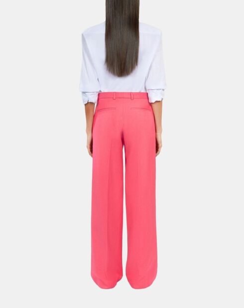 Pantalon tailleur fuchsia