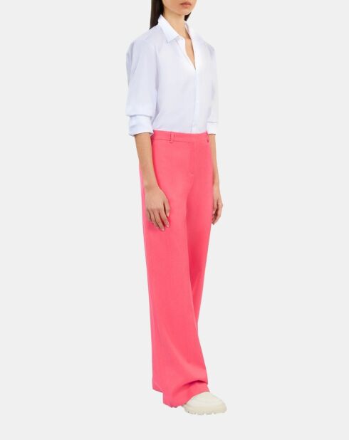 Pantalon tailleur fuchsia