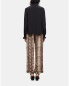 Blouse en soie noire