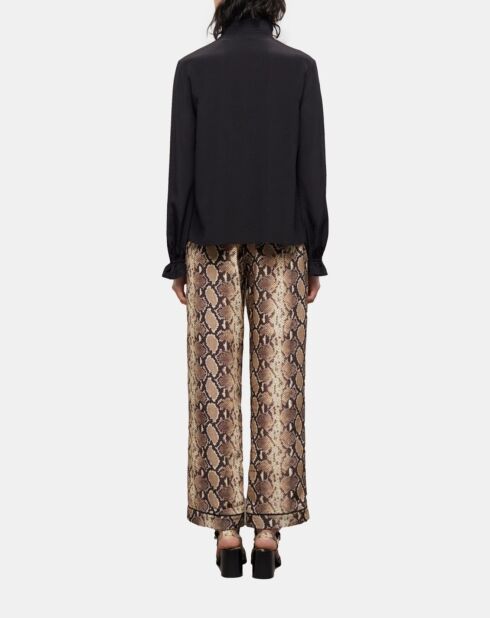 Blouse en soie noire