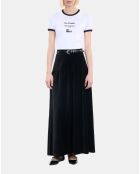 Jupe longue en velours noire