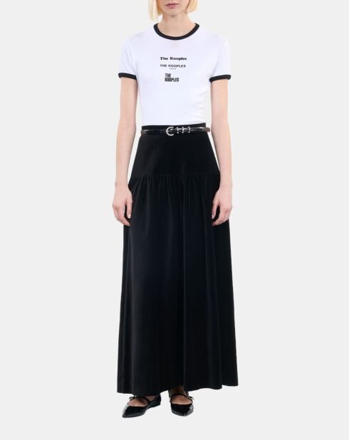 Jupe longue en velours noire