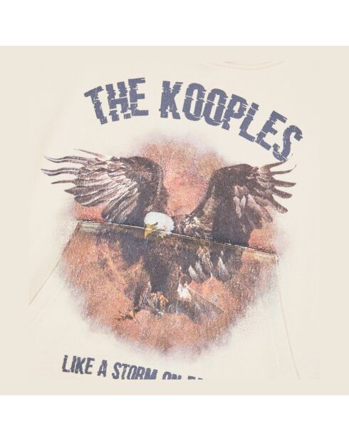 Sweatshirt à capuche écru