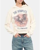 Sweatshirt à capuche écru