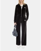 Pantalon de jogging logo en velours noir