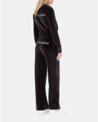 Pantalon de jogging logo en velours noir