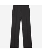 Pantalon droit tencel style militaire noir