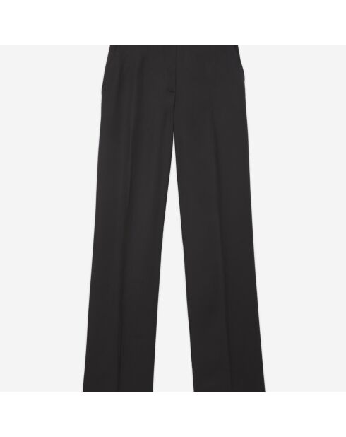 Pantalon droit tencel style militaire noir