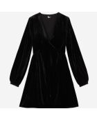 Robe courte en velours noire