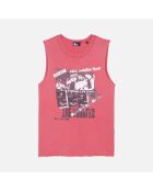 Débardeur avec sérigraphie rubis