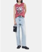 Débardeur avec sérigraphie rubis