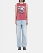 Débardeur avec sérigraphie rubis