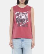 Débardeur avec sérigraphie rubis