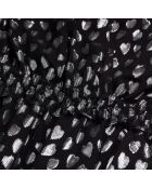 Top avec cœurs argentés noirs