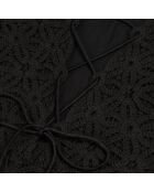 Robe longue en guipure noire