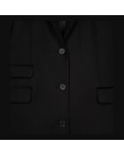 Manteau long en laine mélangée noire