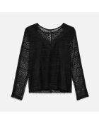 Top en guipure noir